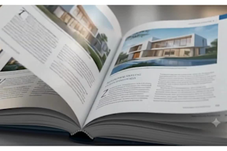 create 3d book promotion trailer video, magazine animation and flipbook effects