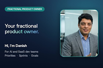 be your fractional product owner for ai or saas dev teams and lead priorities