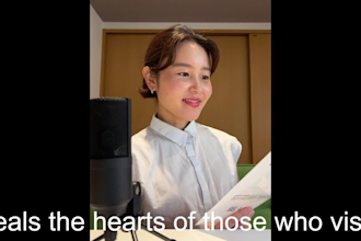 record a calm and professional japanese female voice over