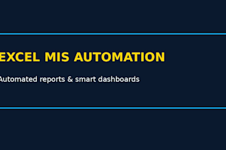 create advanced excel dashboards and logistics mis reports