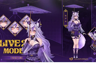 design live2d vtuber model, vtuber rigging, vtuber commission for vtube studio