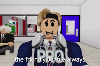 make roblox roleplay, mini movie, video editing, script writing, voice over, gfx