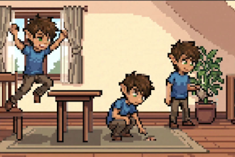 create pix art character design 8bit game assets nsfw pixart