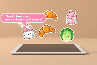 draw cute and cozy doodle stickers illustration designs