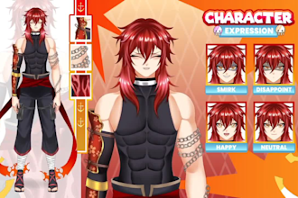 draw and rig live 2d vtuber model, nsfw anime vtuber model rigging for streaming