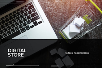 create ecommerce website, online store, webshop