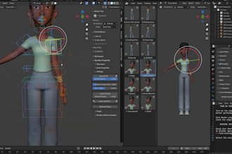 animate 3d cartoon,retarget mocap to metahuman,mascot rig,ai concierge,web3 glb