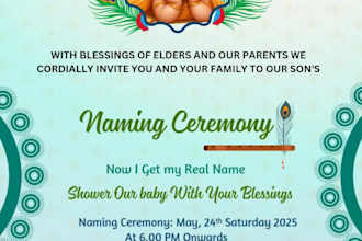 design digital invitation of wedding, party
