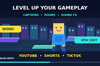 edit roblox gaming videos, youtube shorts and tiktok videos