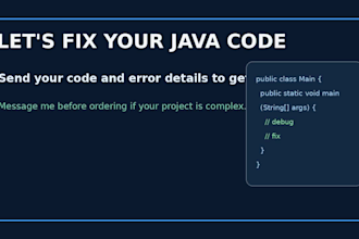 fix bugs and errors in your java code