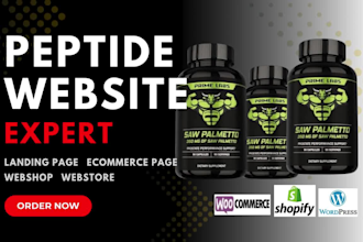 build fda peptide website design peptide woocommerce peptide redesign peptide
