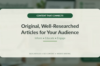 write articles and blog posts