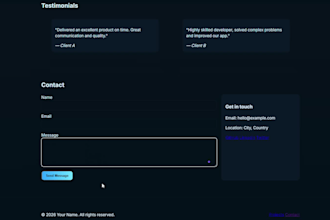 create a portfolio web site for you