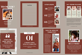 design an editable canva ebook layout for PDF