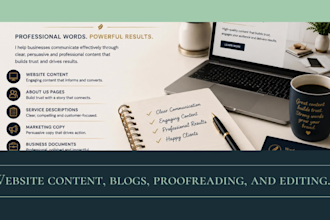 write professional website content and business copy