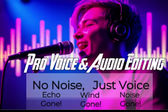 remove background noise, wind, echo from a video or audio file