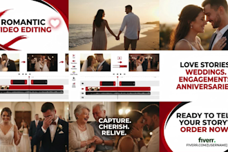 edit romantic love story wedding and couple videos cinematically