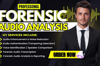 do forensic audio editing, cleanup, voice detection, noise removal, and analysis