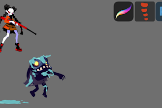 create stylized spine animation and vfx