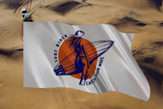 create a logo animation flag loop perfect