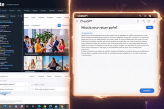 create an ai powered website with a custom chatbot