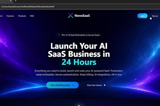 design and develop a modern saas landing page