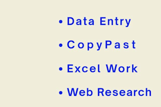 data entry copy paste excel work