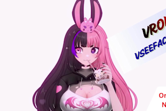 create and rig a debut ready 3d vtuber avatar, vroid avatar, vrchat model