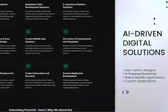 do ai website and mobile app development as ai chatbot, ai agent, app developer