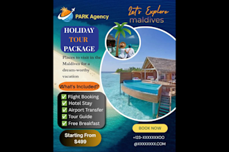 professional travel agency social media post design