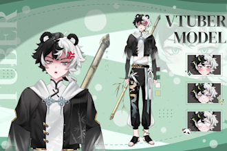 design and rig high quality vtuber model live2d in anime style for vtube studio