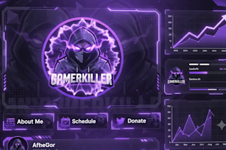 design a twitch streamer website gaming portfolio and esports page