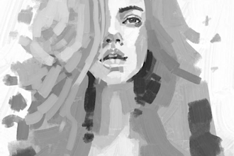 create a stylized semi realistic portrait
