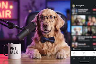 create an ai talking pet video, podcast episode for your brand or social media