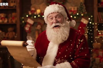 create a personalized santa claus christmas wish video