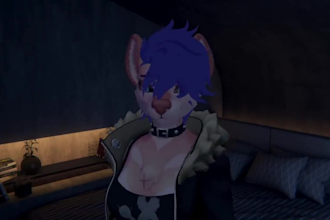 do custom furry vrchat avatar with facial tracking anime furry vtuber vrm model