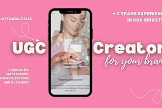 create for you ugc video in italian in 5 days