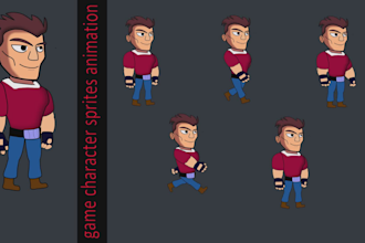 design 2d game characters and sprites animation