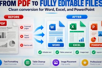 convert PDF to editable word excel or powerpoint accurately