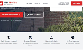 design a modern roofing and home remodeling website