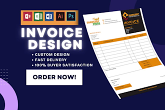 design modern invoice, receipt, proforma and bill book template