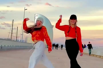 create a dance video, shuffle dance, group dance for tiktok