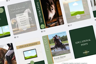 create social media content for equestrian and rural businesses