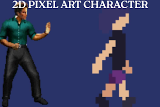 create retro 8 bit style sprite sheet character 16bit 32 bit animation for game