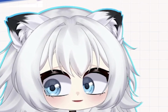 design and rig cute chibi vtuber model in live2d for streaming to vtube studio