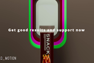 do 3d product animation 3d beverage 3d food model 3d bottle 3d snack video ads