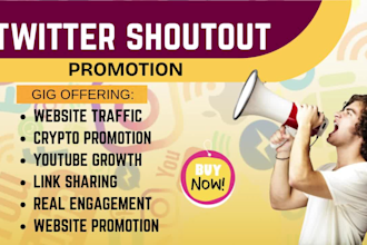 promote crypto shoutout website share link to twitter fb ig yt and gaming users