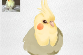 draw unique portrait of your pet, sketched, watercolor style