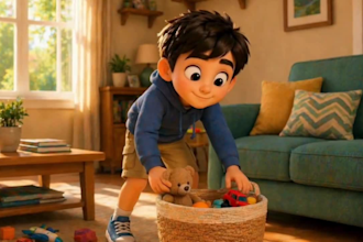 create 3d pixar style ai animation videos, ai story, disney style, cartoon video