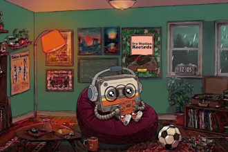 make lofi style loop animation for music videos
